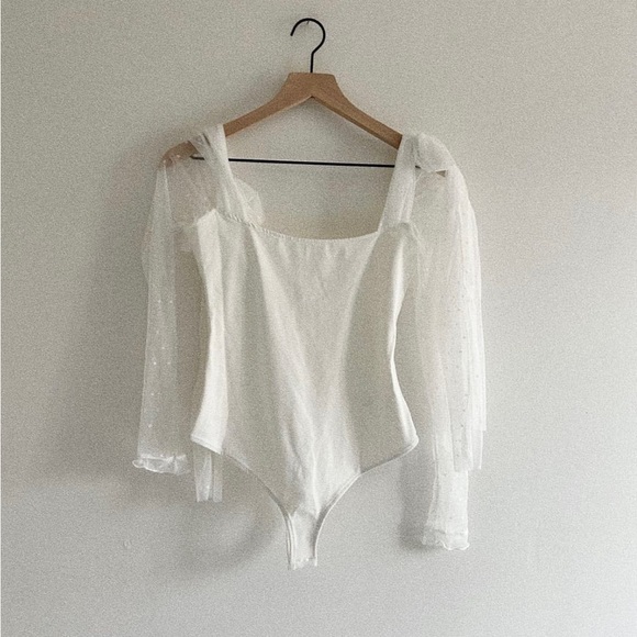 Revolve x free people mesh sleeve bodysuit - Picture 2 of 7